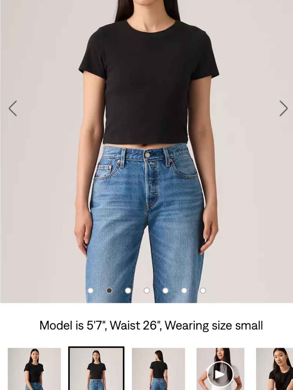 Levi’s Slim Fit Cropped t-shirt black